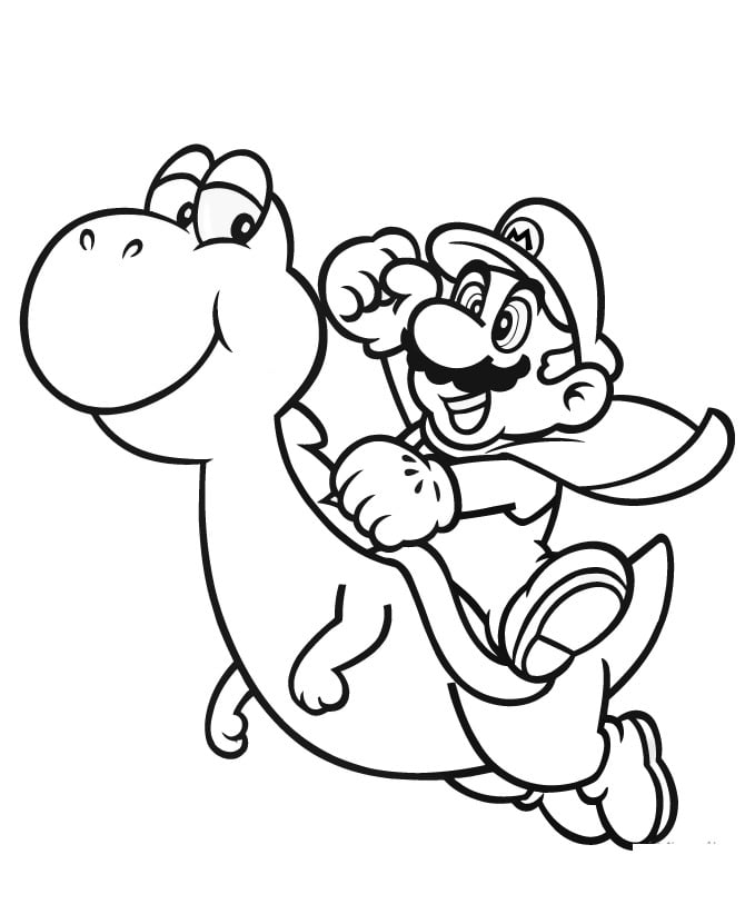 Mario dan Yoshi yang lucu