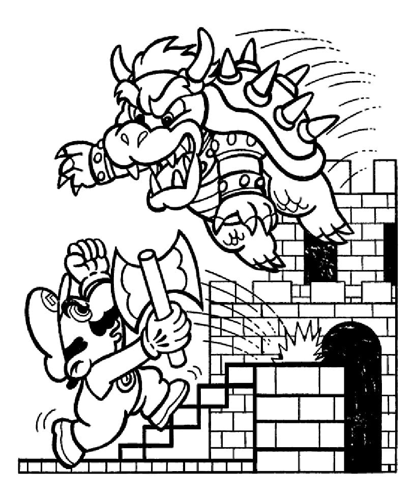 Mario melawan Bowser