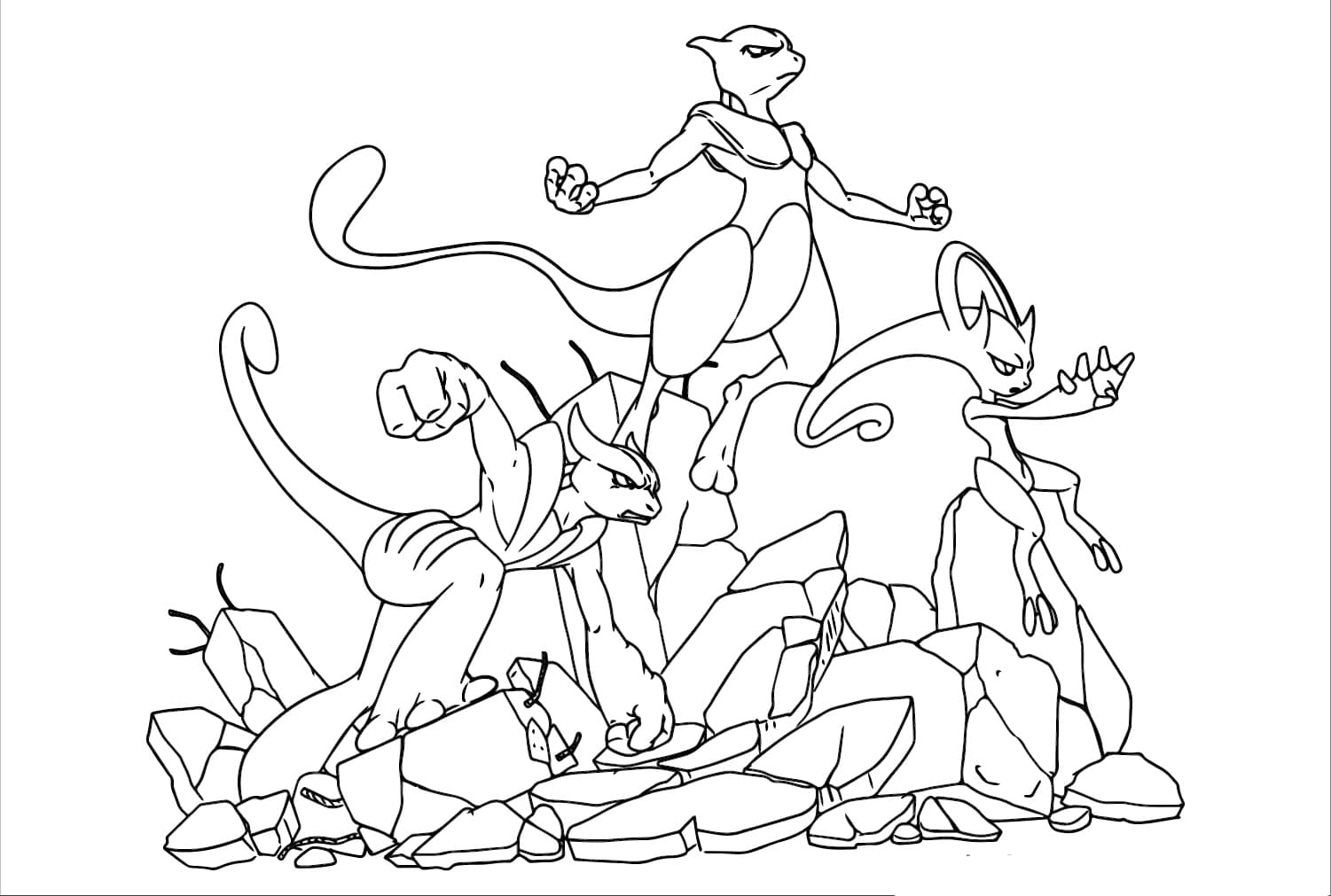 Mewtwo dan Mega Mewtwo