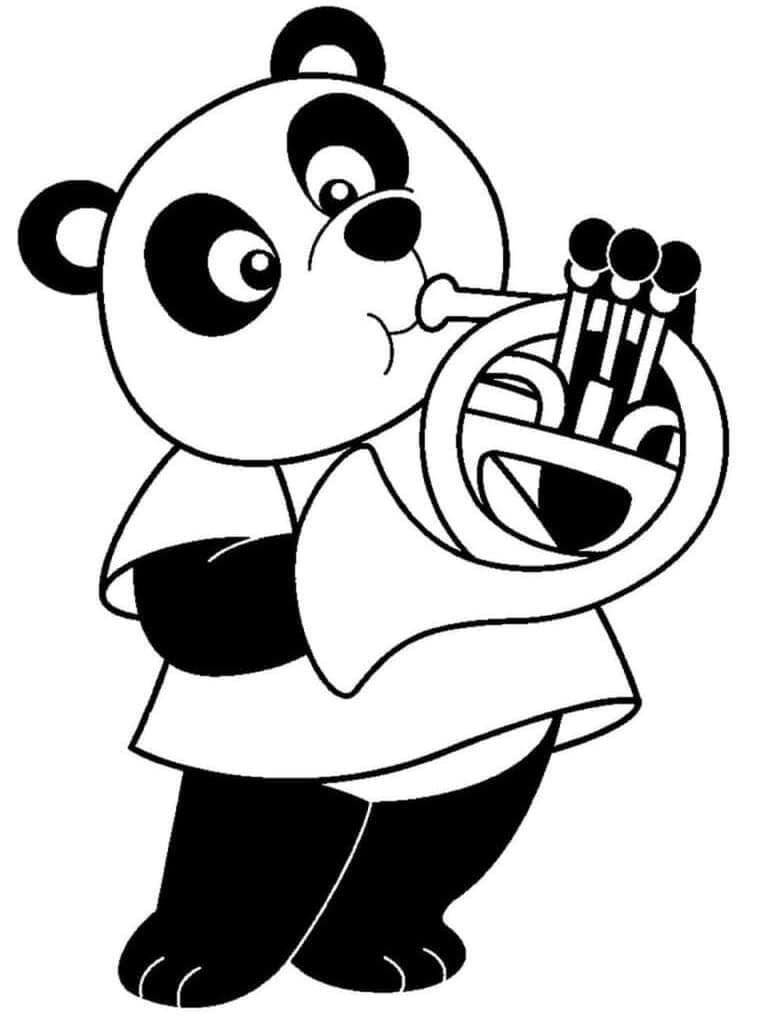 Panda Memainkan Terompet