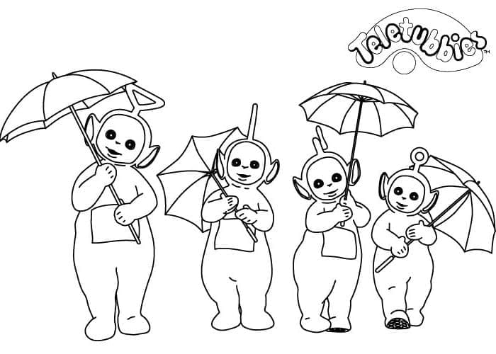 Teletubbies dengan Payung