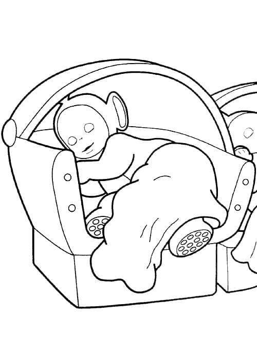 Teletubbies yang sedang tidur
