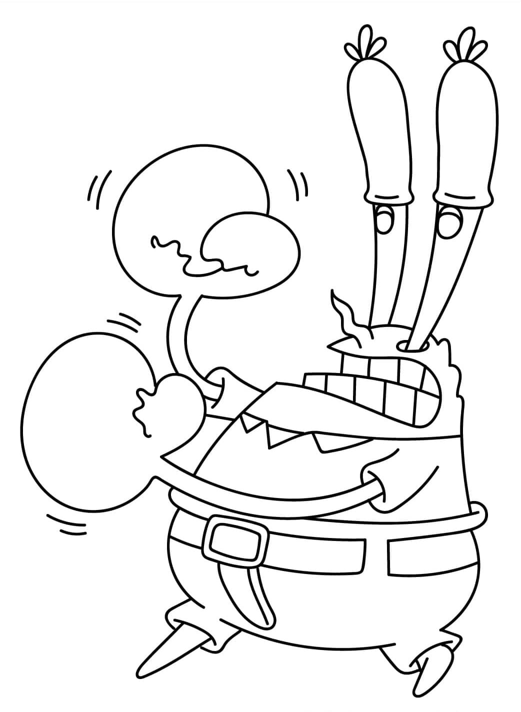 Tuan Krabs takut