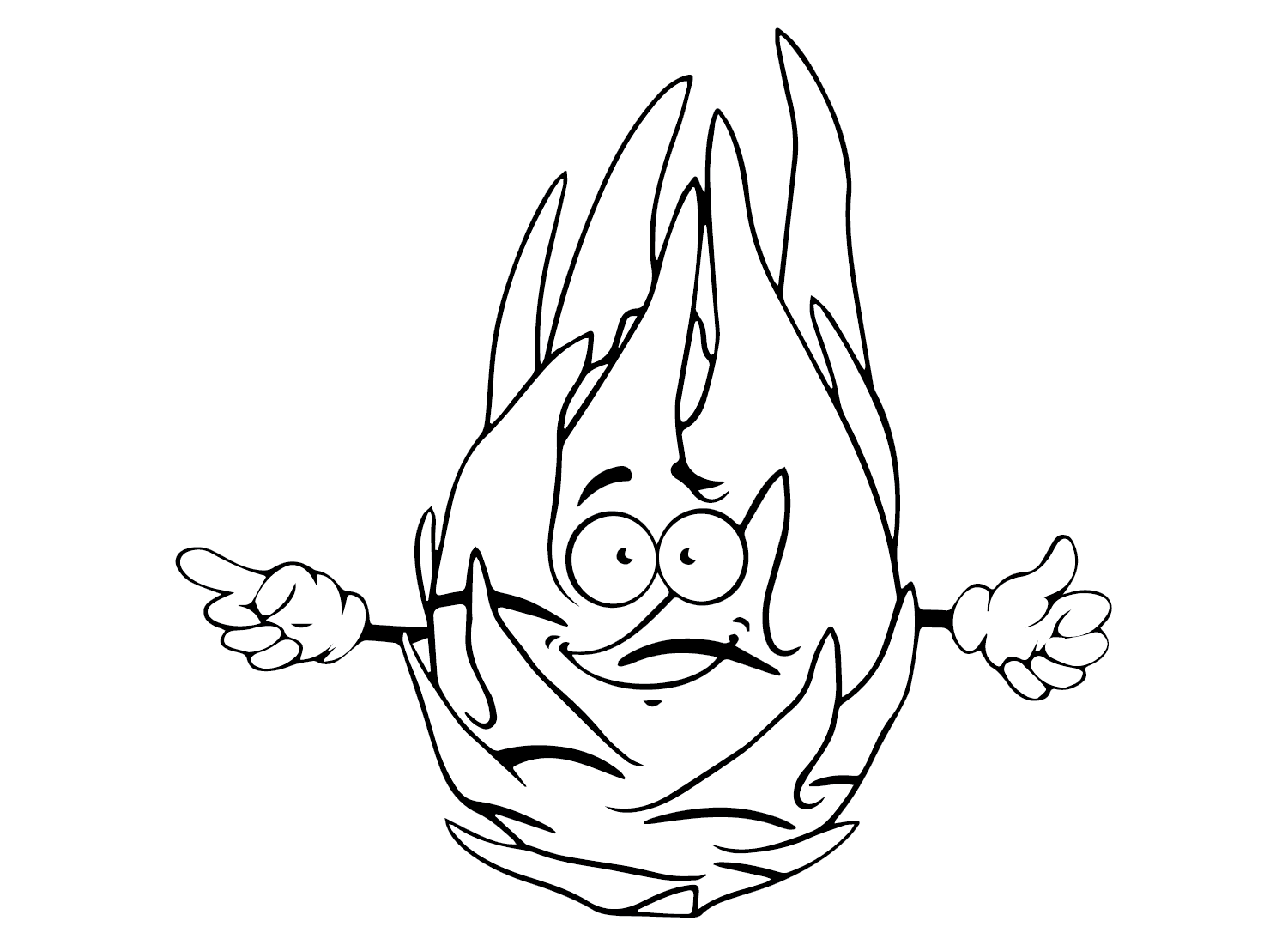 Buah naga kartun