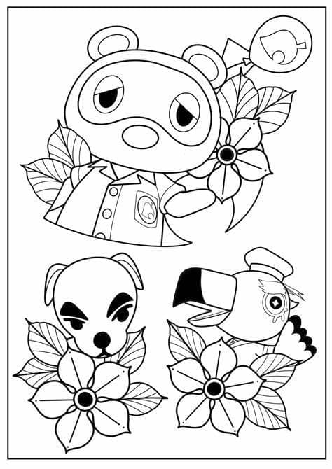 Cetak Garis Besar Animal Crossing