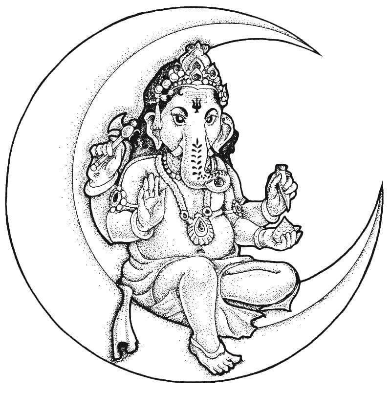 Ganesa di Bulan
