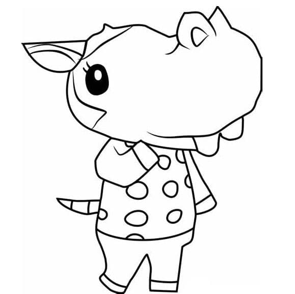 Garis Besar Gambar Animal Crossing