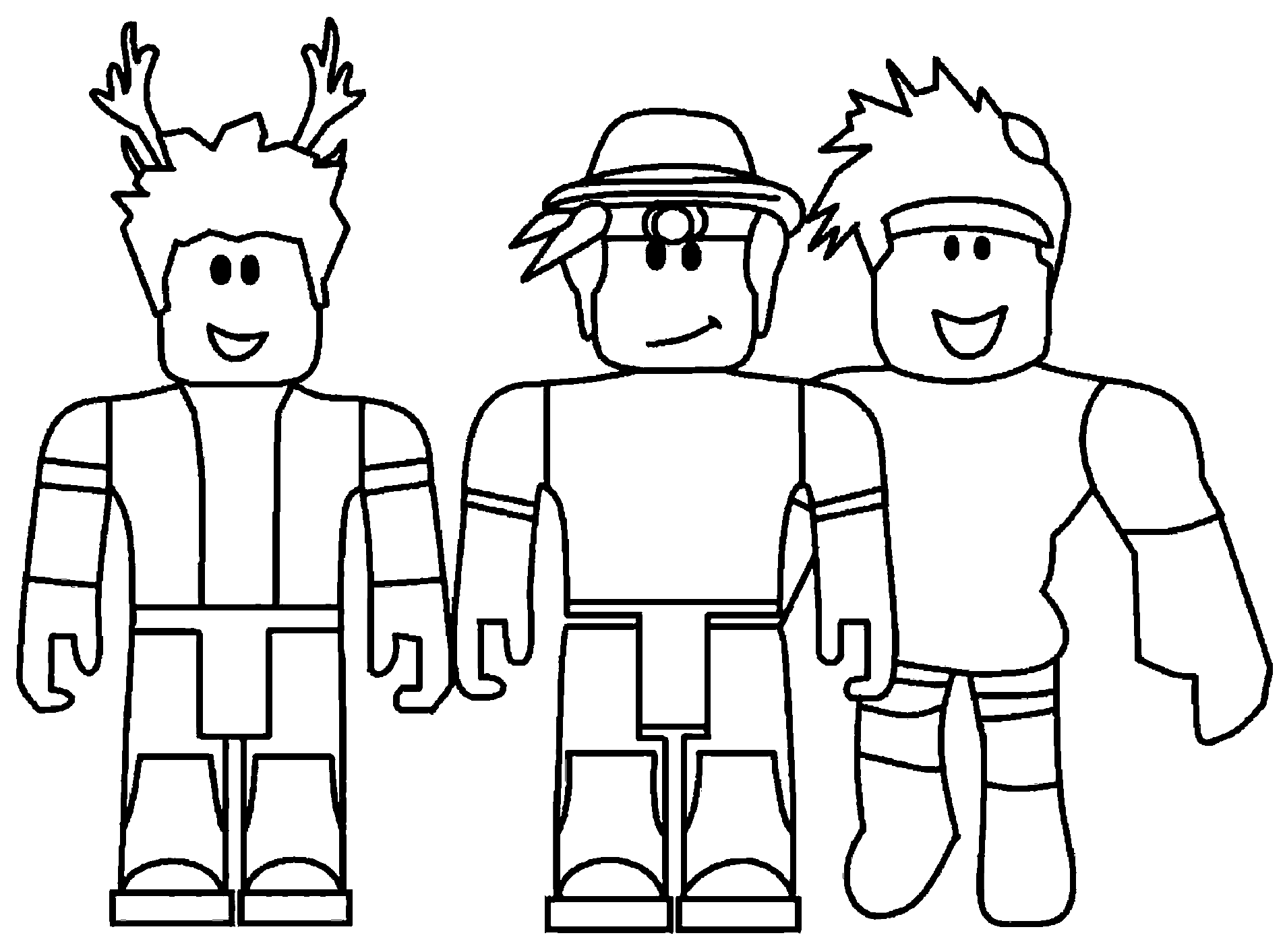 Karakter Roblox tersenyum