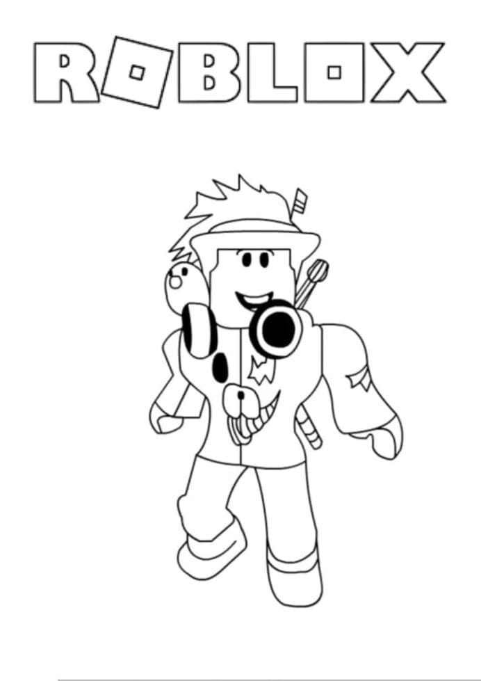 Pria Roblox mendengarkan musik