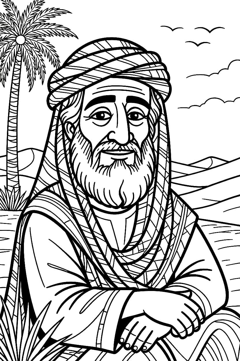Abraham tersenyum