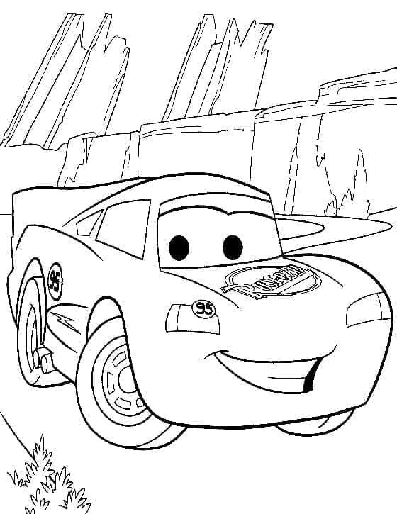 Lightning McQueen yang dapat dicetak gratis