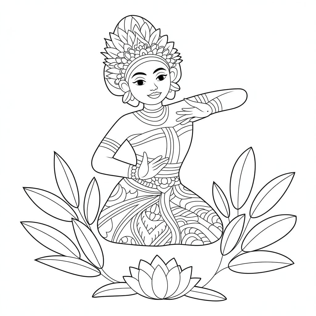Tari Bali dan Bunga