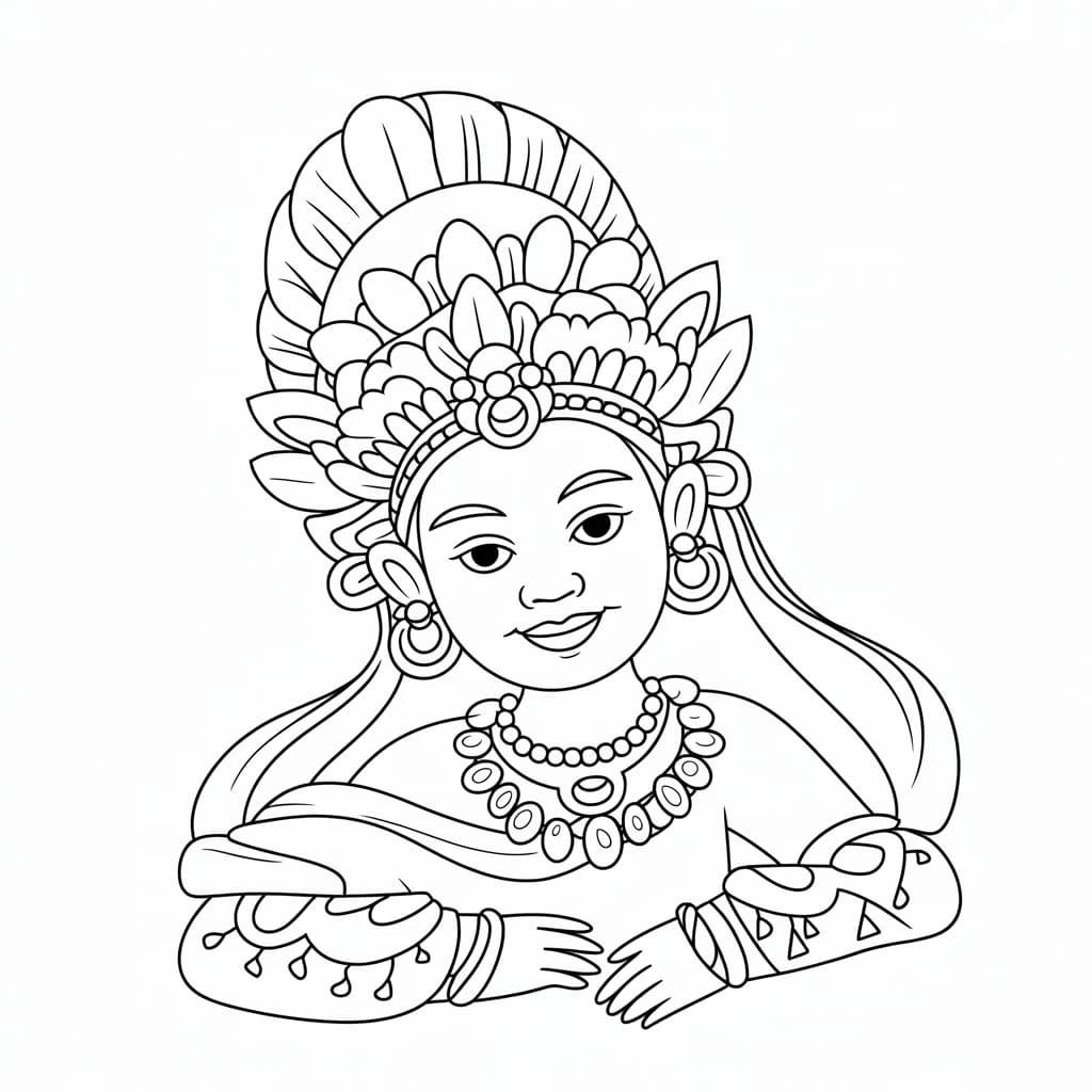 Tari Bali tersenyum