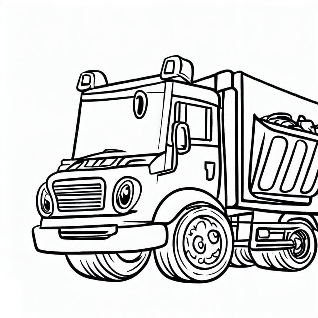 Truk Sampah Kartun gratis
