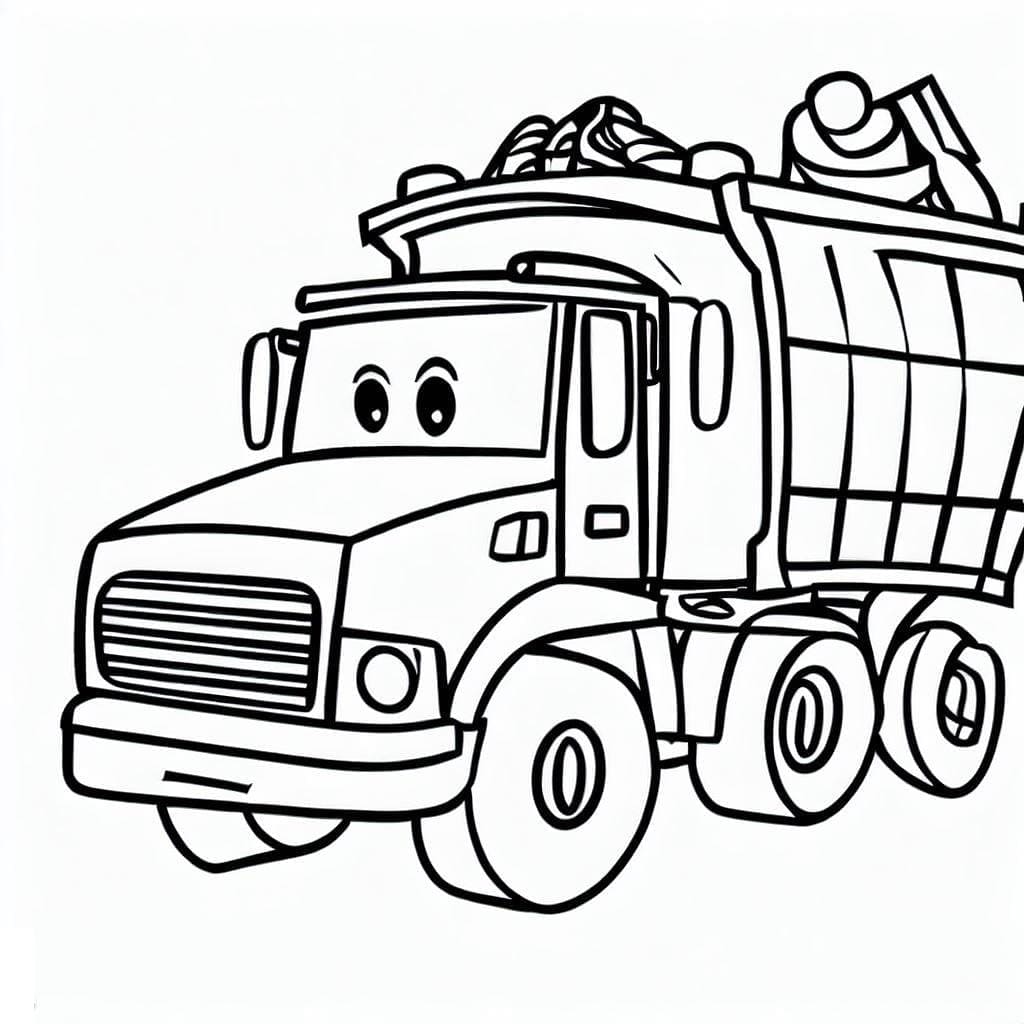 Truk Sampah Kartun gratis