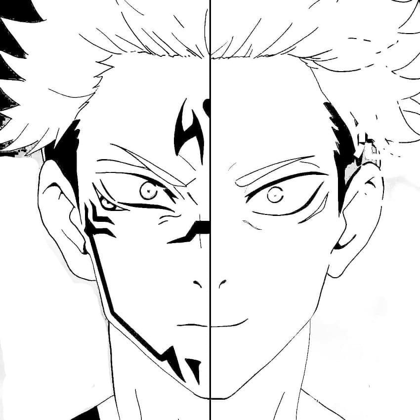 Sukuna dengan Yuji Itadori