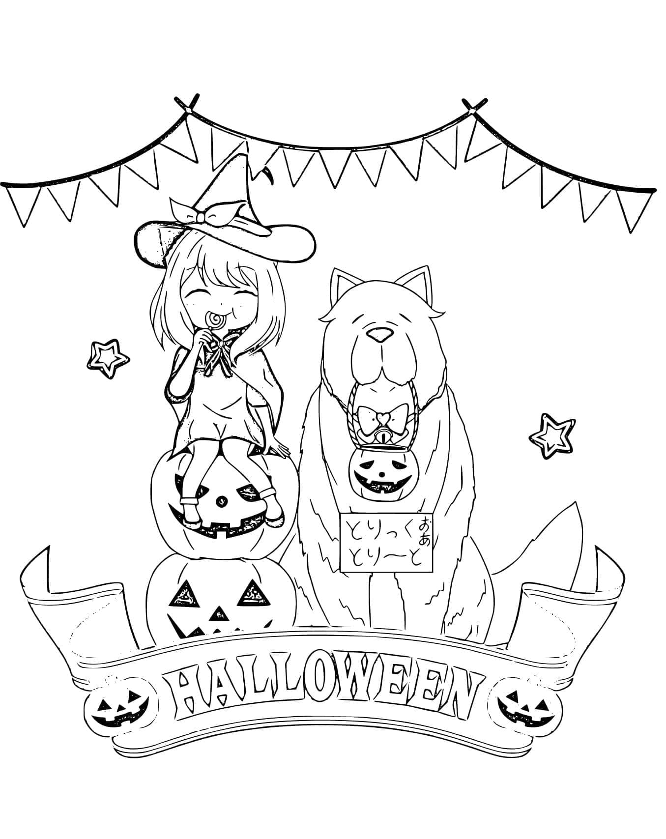 Anya Forger pada Halloween gratis