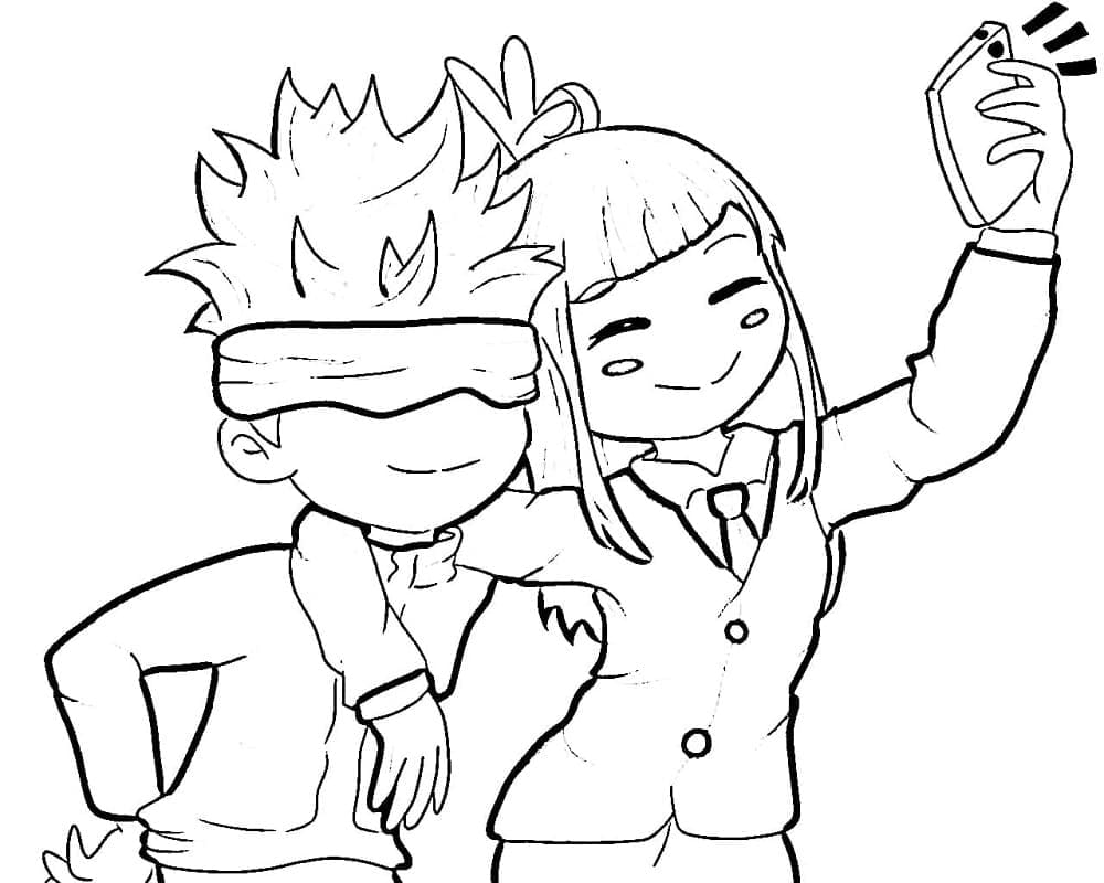 Chibi Gojo Satoru dan Miwa Kasumi Gratis
