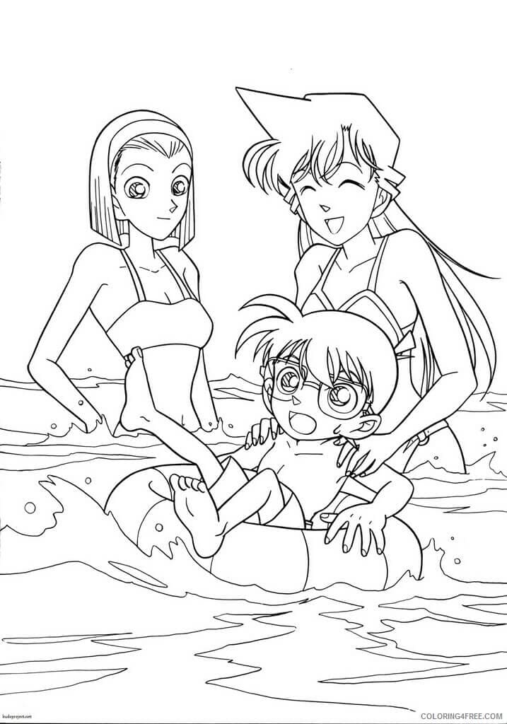 Conan, Ran dan Sonoko Berenang