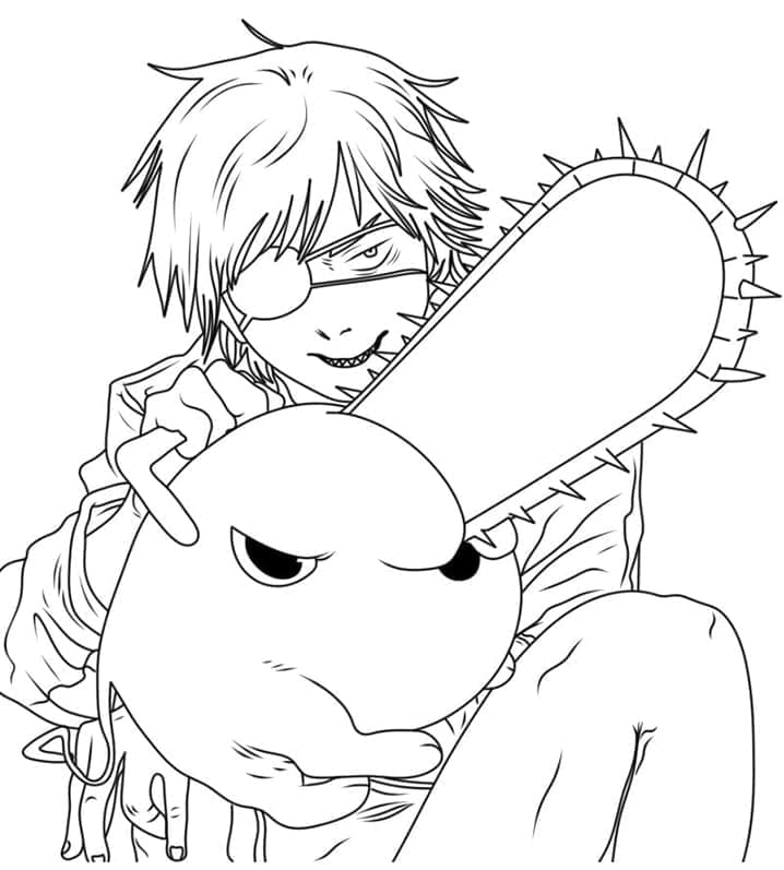 Denji dan Pochita dari Chainsaw Man