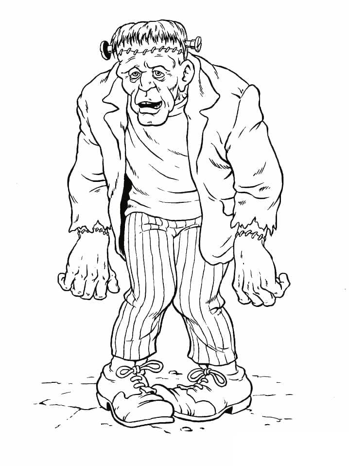 Frankenstein Halloween yang Ramah