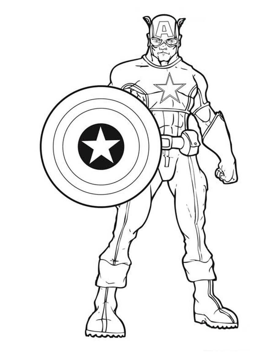 Gratis Kartun Captain America Berdiri