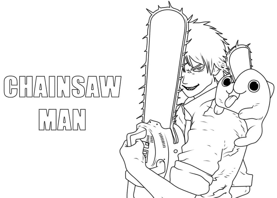 Pochita dan Denji dari Chainsaw Man