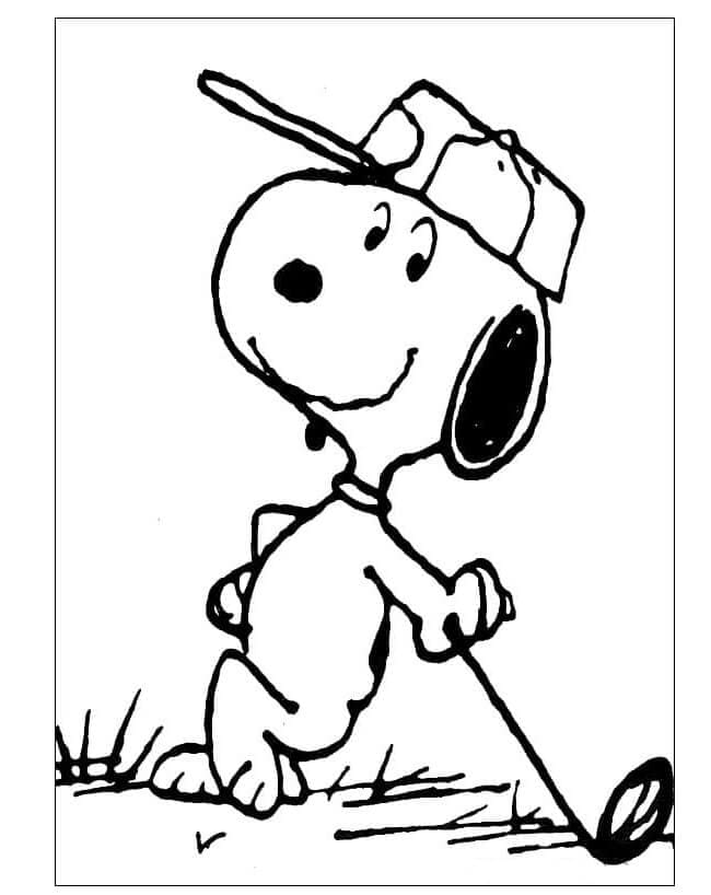 Snoopy Akan Bermain Golf