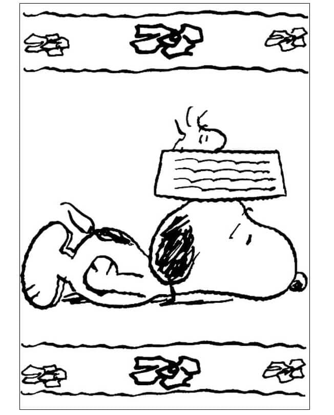 Snoopy Berbaring Telentang