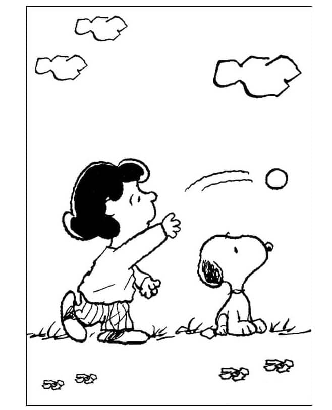 Snoopy Bermain Bola