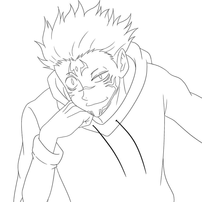 Sukuna dari Anime Jujutsu Kaisen