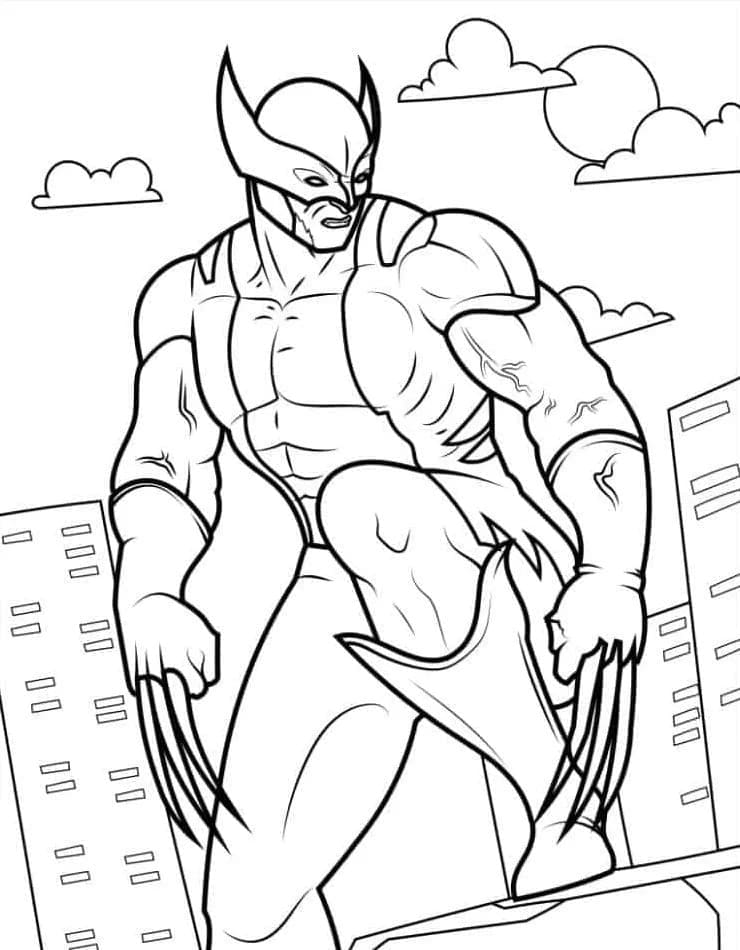 Wolverine melihat ke bawah