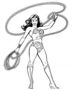 Wonder Woman memegang tali