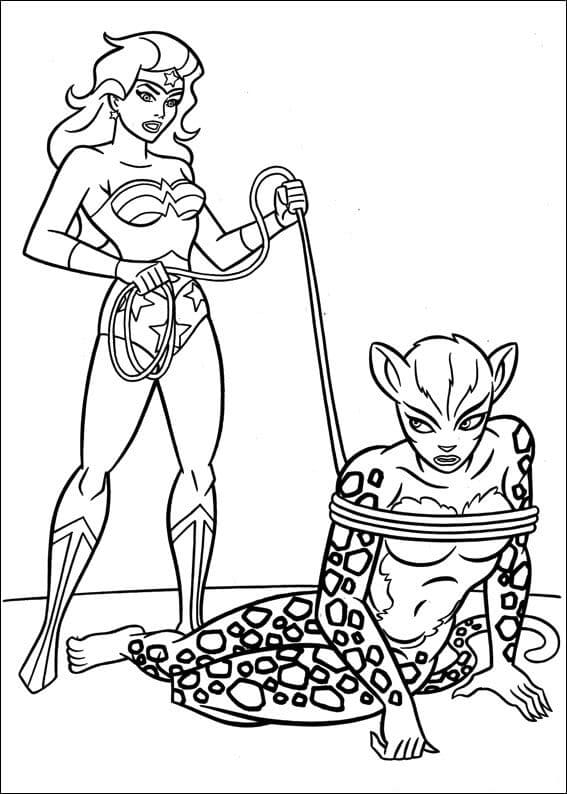 Wonder Woman yang Terikat Cheetah