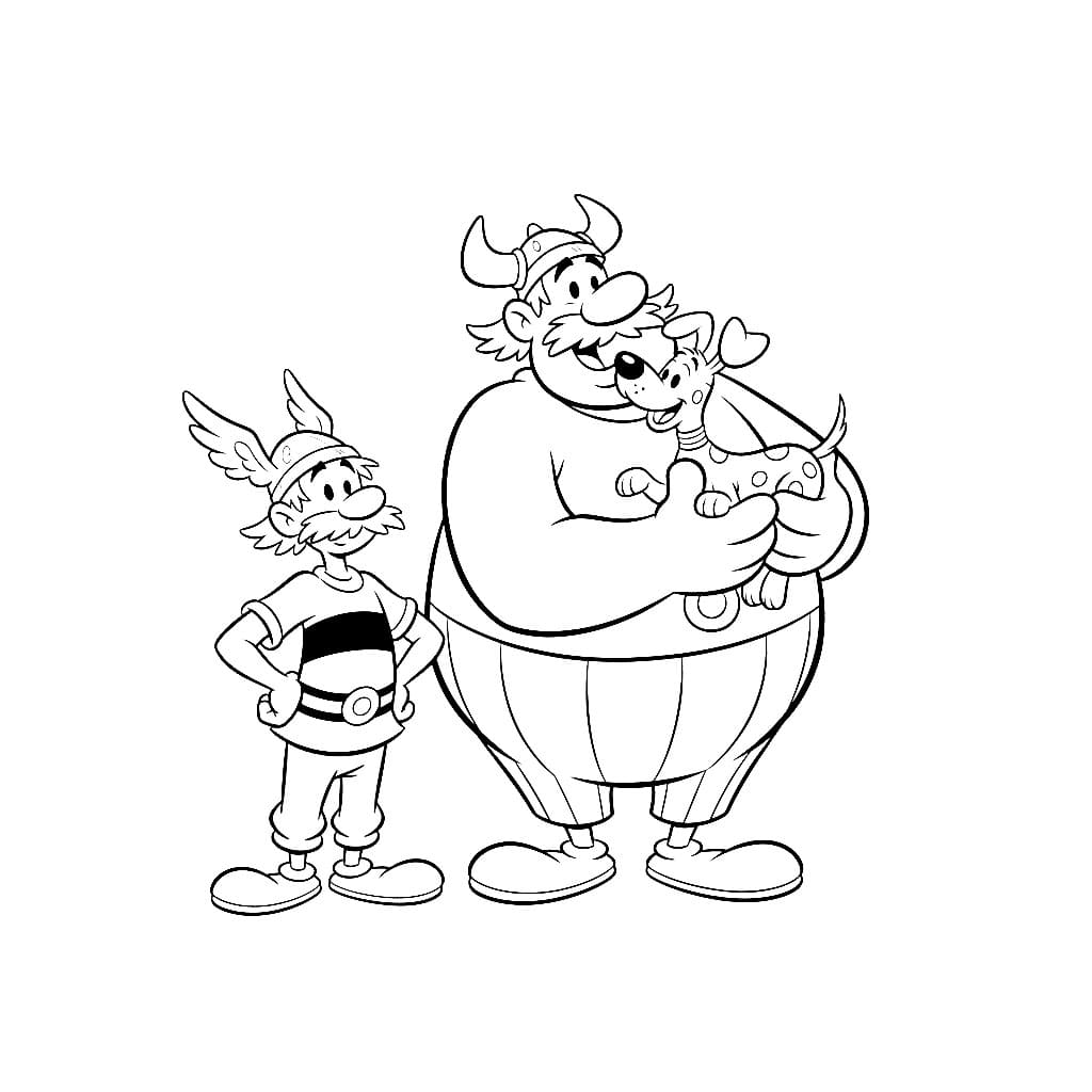 Asterix senang dengan Obelix