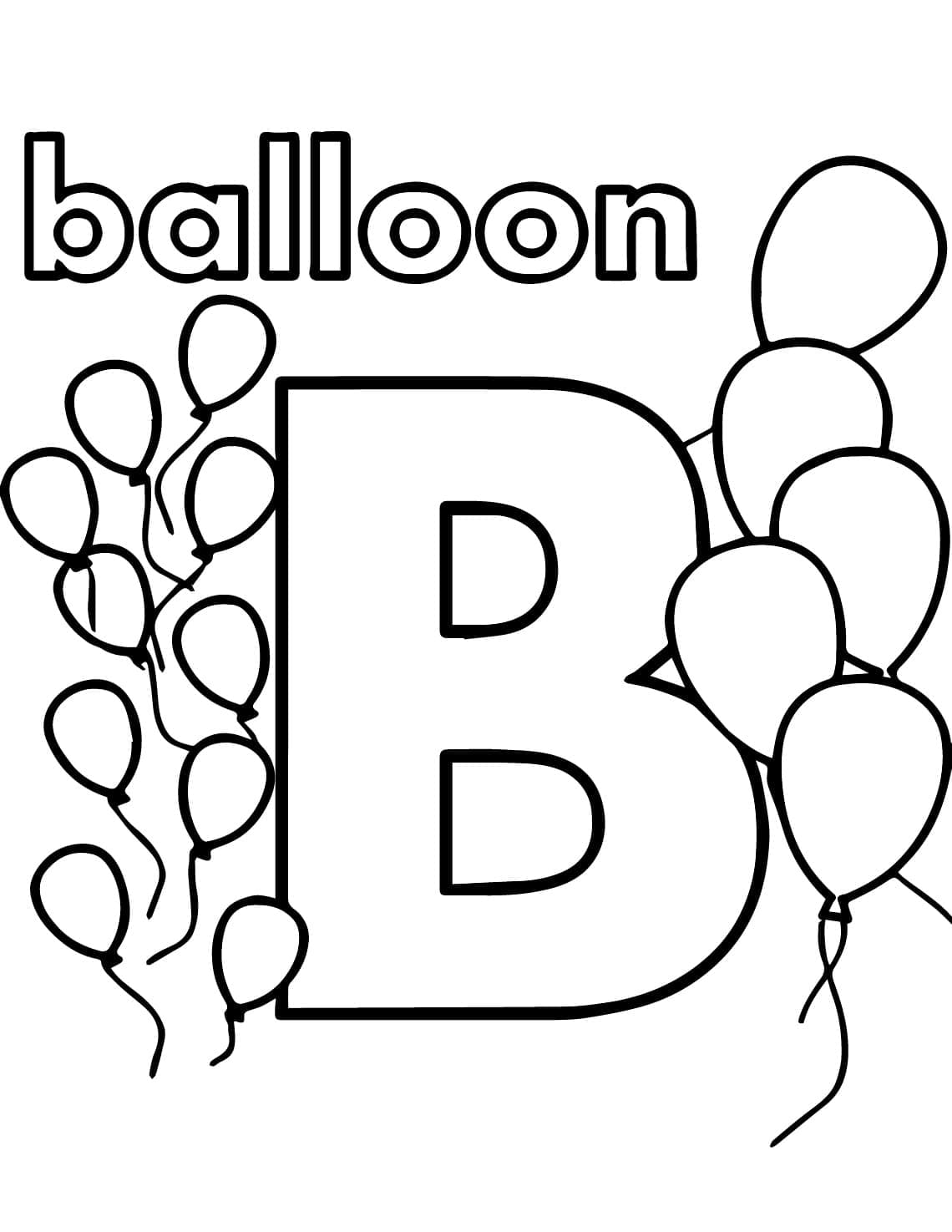 Balon Huruf B