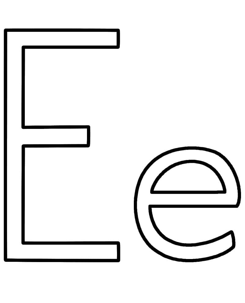 Cetak Huruf E