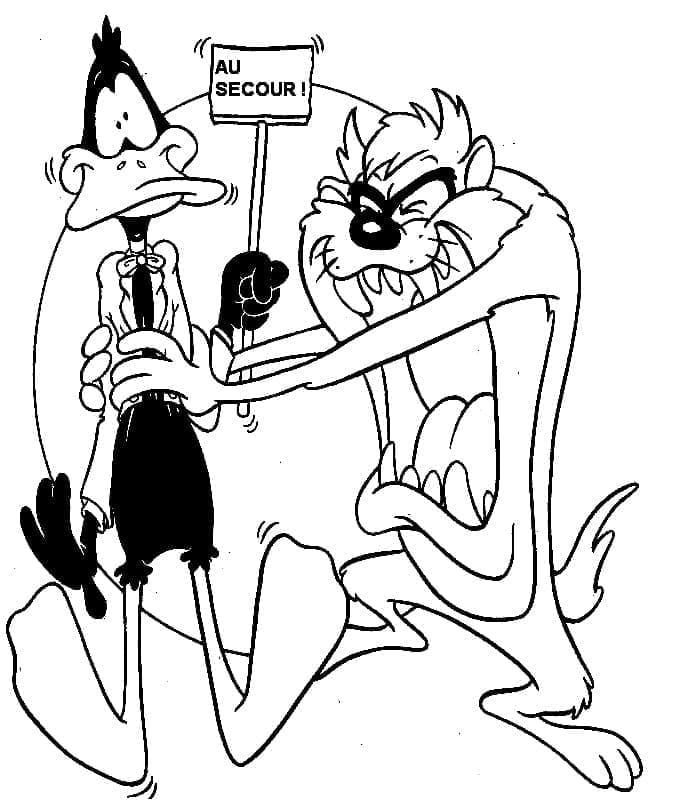 Daffy Bebek dan Tasmanian Devil
