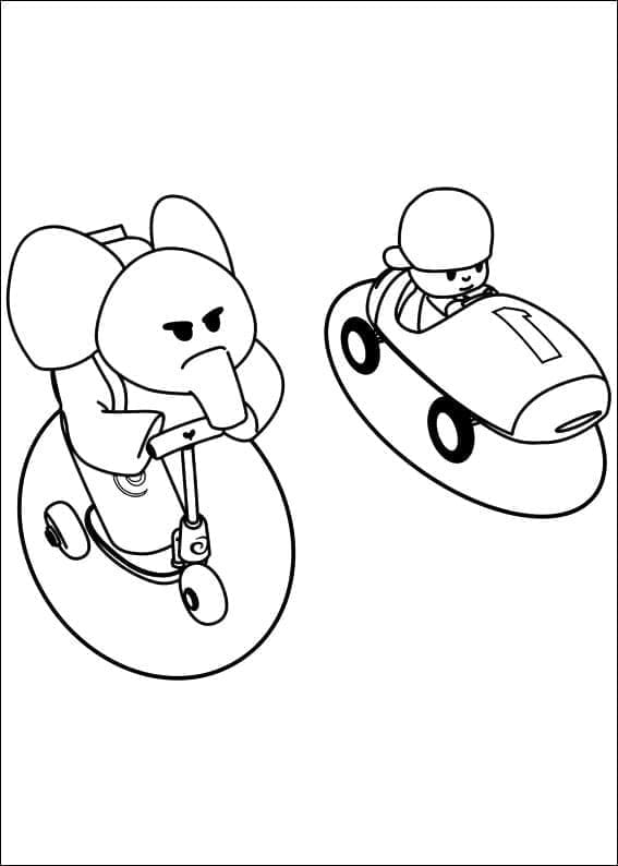 Elly dan Pocoyo Racing