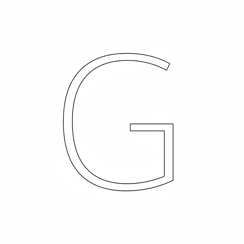 Garis Minimalis Huruf G