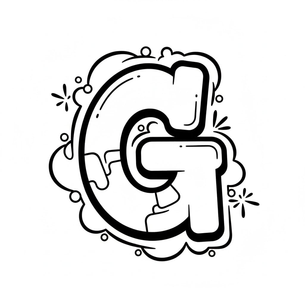 Grafiti Lembut Huruf G