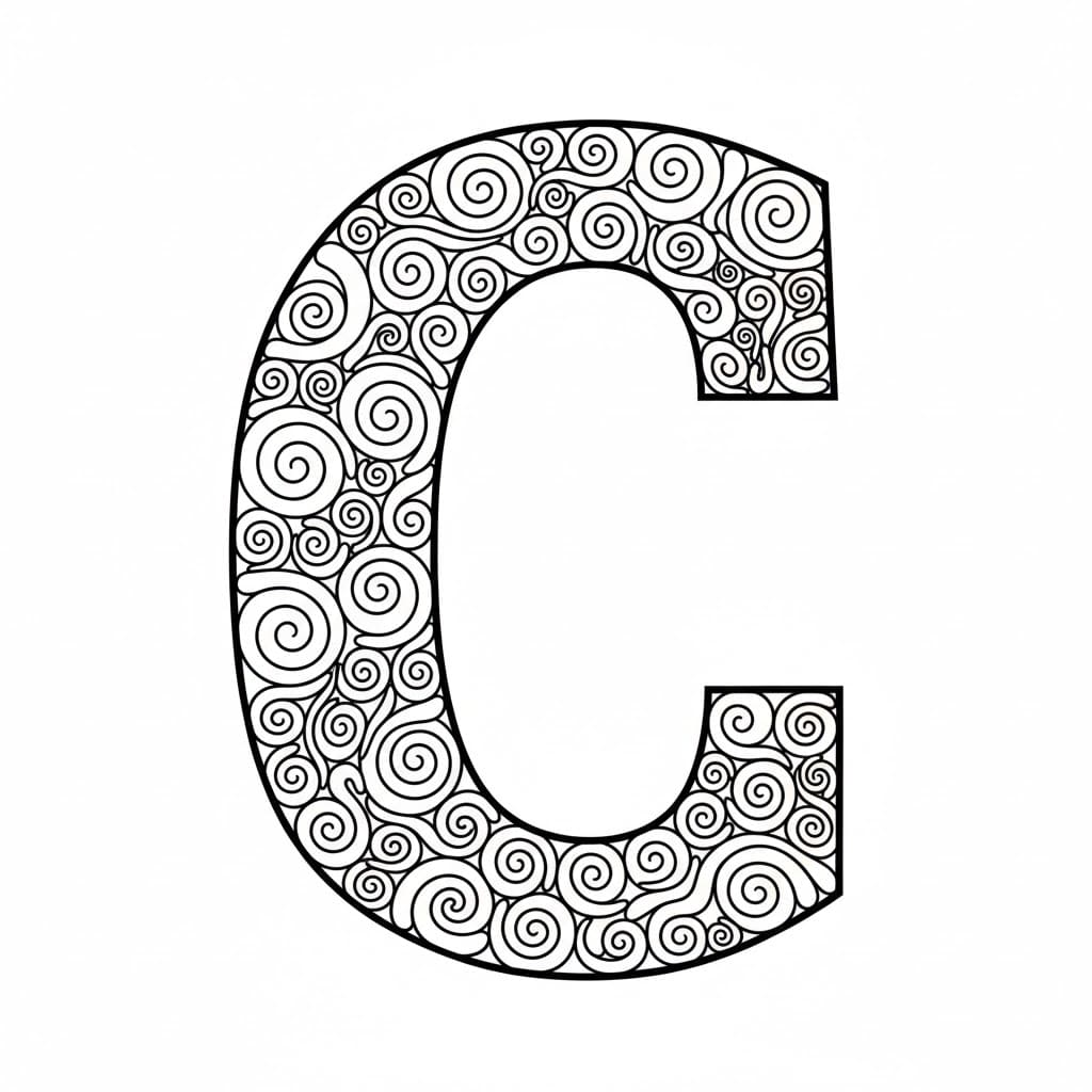 Huruf C spiral