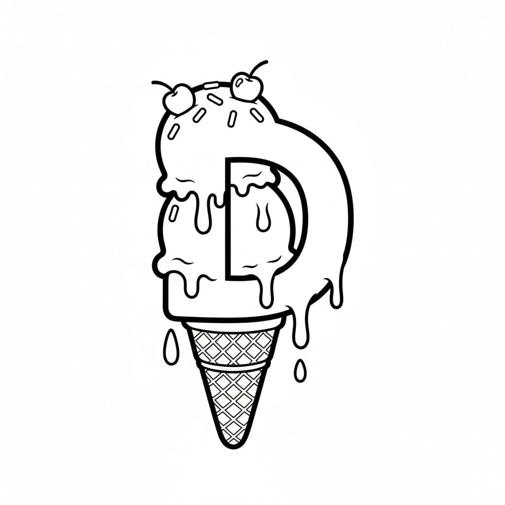 Huruf D bertema es krim