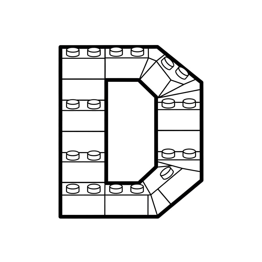 Huruf D bertema Lego