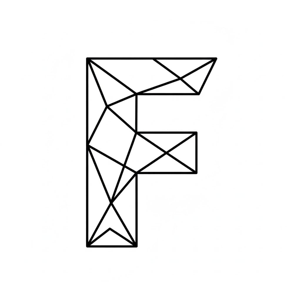 Huruf geometris sudut F