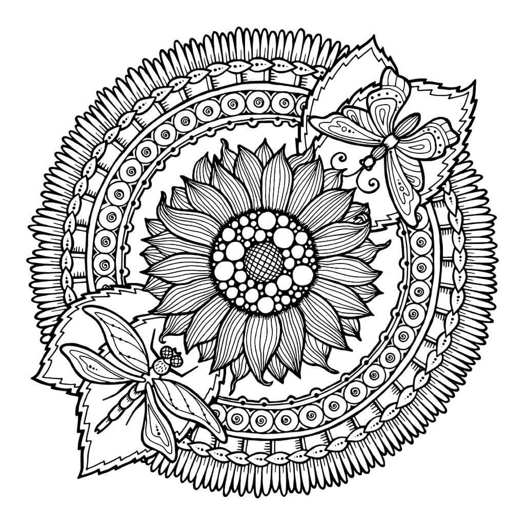 Kupu-kupu dengan Bunga Mandala