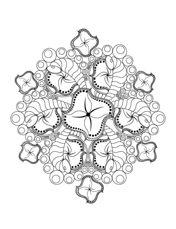 Mandala Bunga Abstrak
