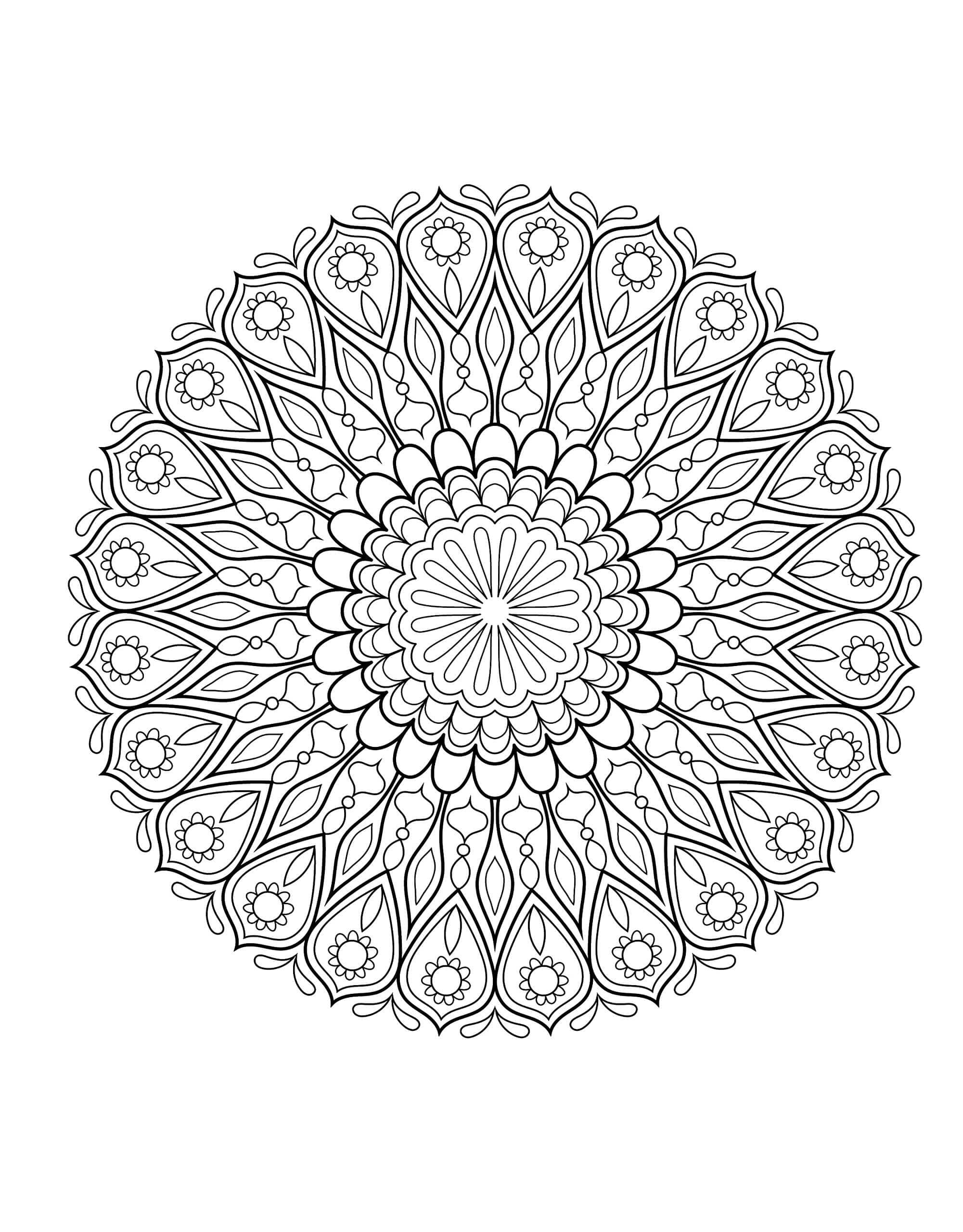 Mandala Bunga Sederhana
