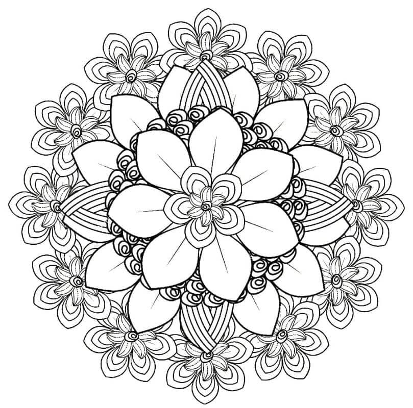 Mandala Bunga yang Indah