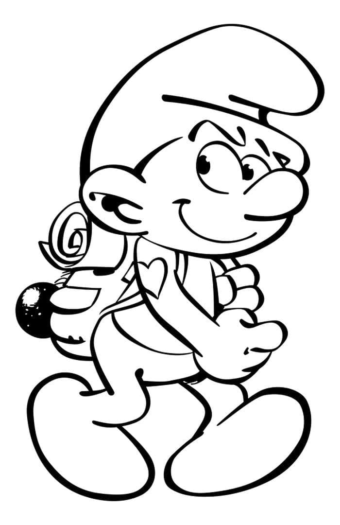 Para Smurf berjalan